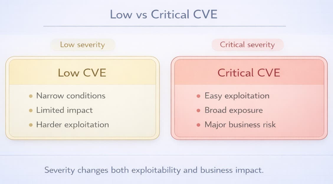 Low vs Critical CVE