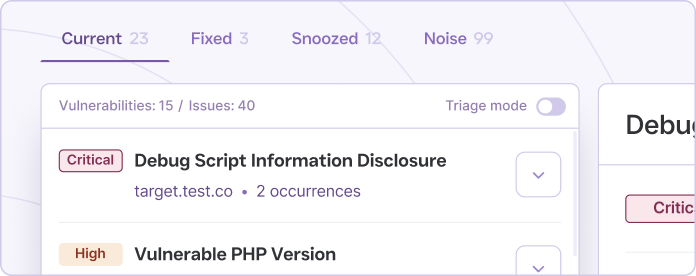 <p>Vulnerabilities grouped by services</p>